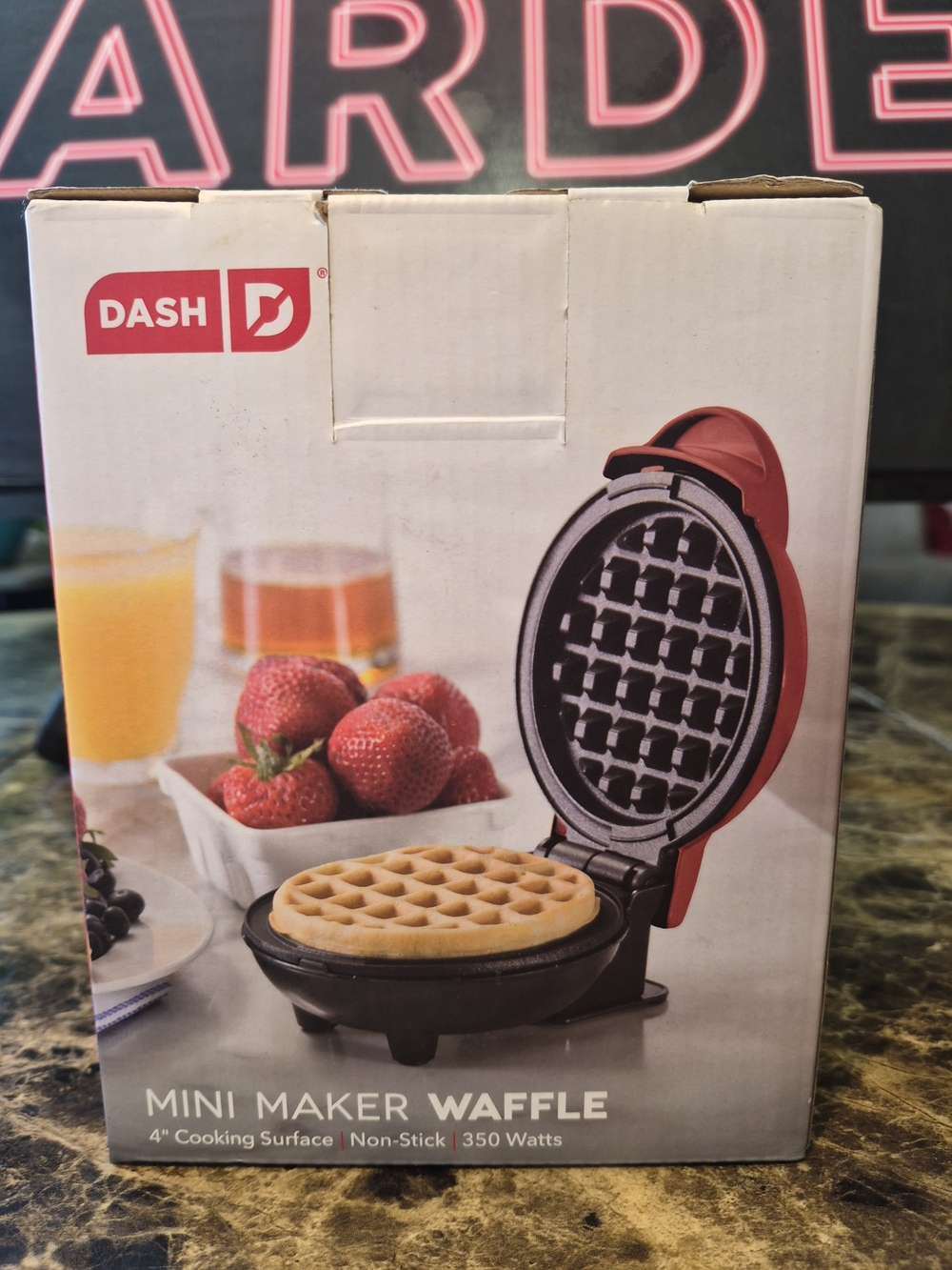 Dash Mini Waffle Maker DMW001RD Red New In Box Compact Individual NIB Electric